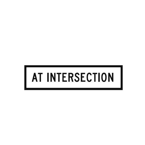 At Intersection Sign - (1200mmx300mm) - Corflute