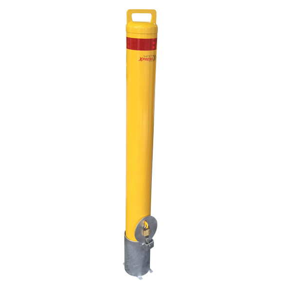 Bollard - Removable 140mm Sleeve Lock - With Sleeve & Padlock