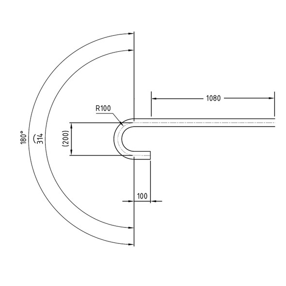 Ezyrail DDA Termination Closure Bend - Galvanised OR Yellow