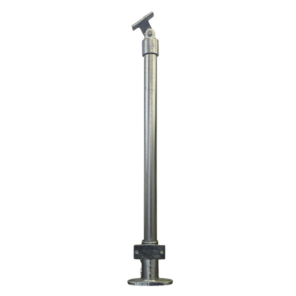 DDA Stanchion Base Plate 11°- 30° - w/Kick Panel Att. Bracket - Galvanised Or Yellow