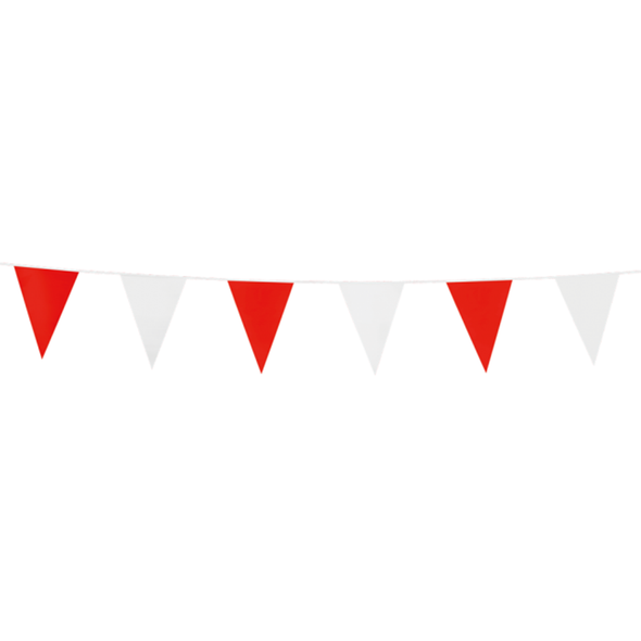 Red and White Alternating  Safety Bunting