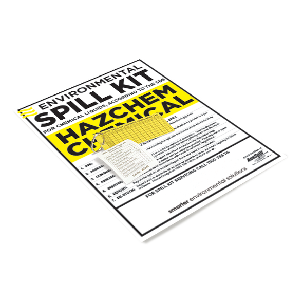 Spill Kits Label Stickers - For General Purpose Spill Kits, Hazchem or Fuel and Oil