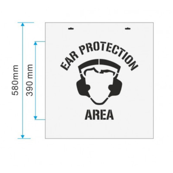 Line Marking Stencil - Ear Protection Area