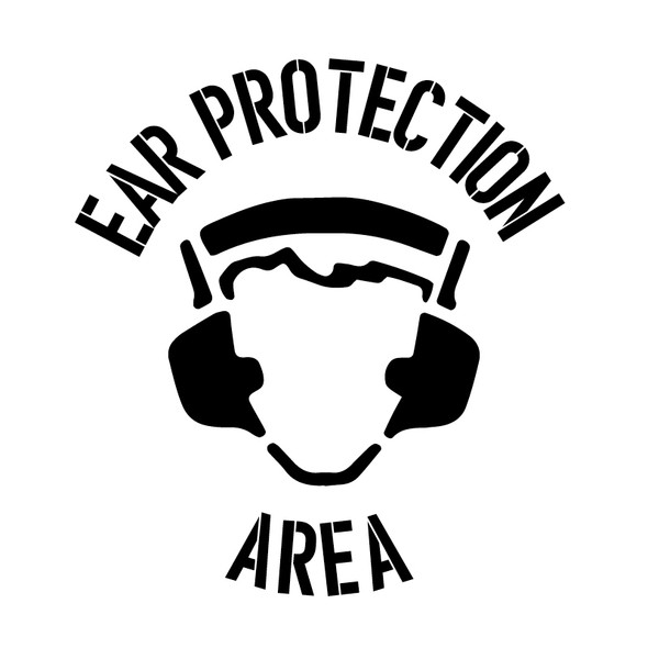 Line Marking Stencil - Ear Protection Area