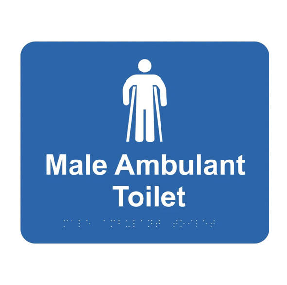 Braille Sign - Male Ambulant Toilet - 240mm x 195mm