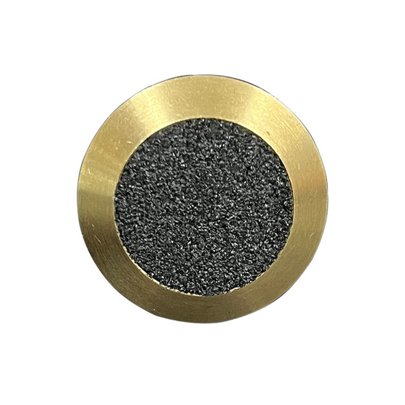 Tactile Indicator Single Studs - TGSI Brass with Black Carborundum Flat Back