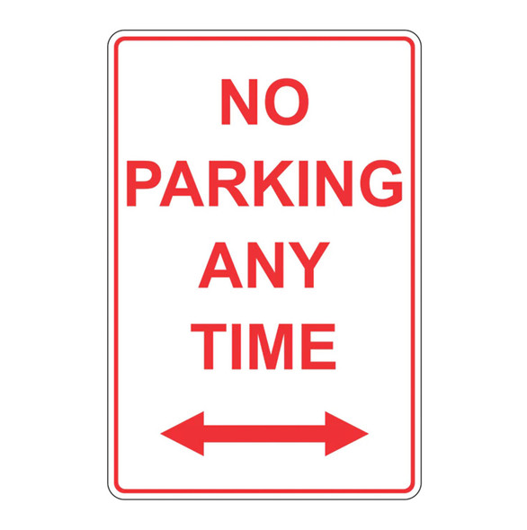 Car Park Sign - No Parking Any Time - Class 1 Reflective