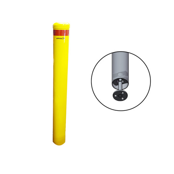 Bollard Surface Mount Concealed Base 90mm x 1000mm