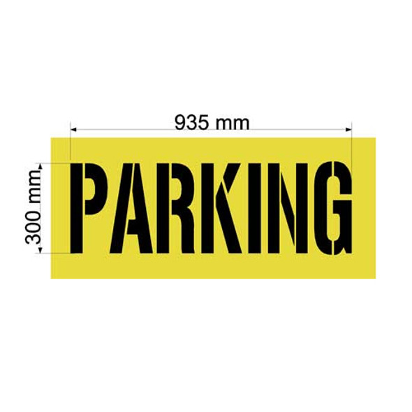 Line Marking Stencil - PARKING - 300MM - 2mm OR 3mm Thickness