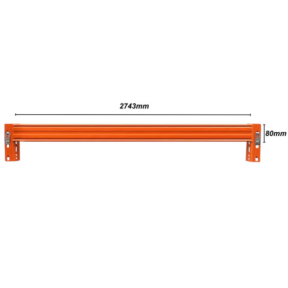 Pallet Racking Cross Beam - 80mm x 40mm x 2743mm