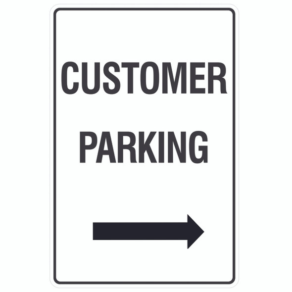 Customer Parking Sign 450mm x 300mm - Metal