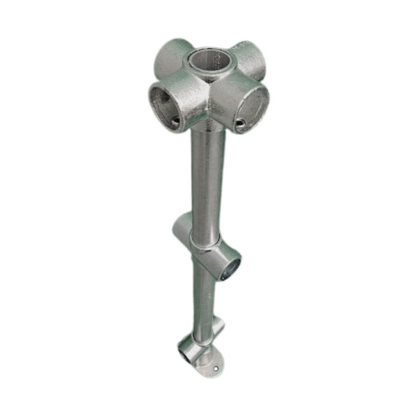 Trolley Bay Divider Stanchion - Surface Mount with Bottom Rail