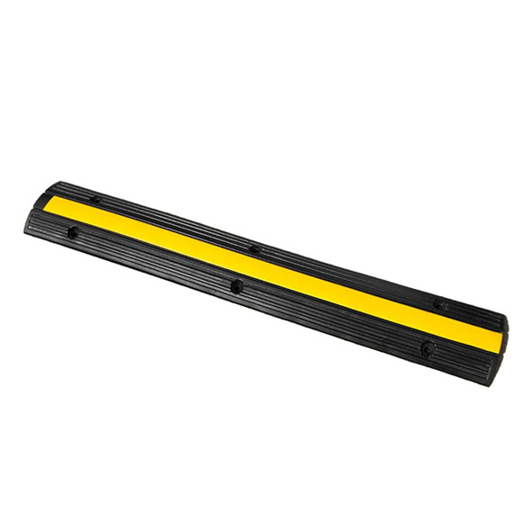 Rubber Floor Bunding Middle Section - Black & Safety Yellow