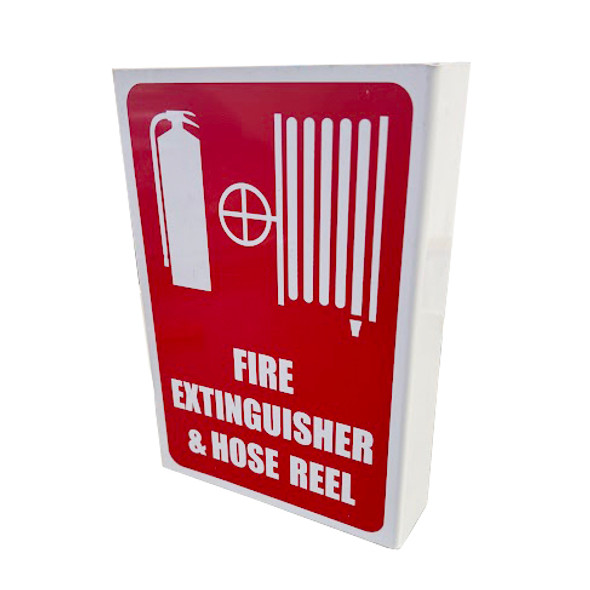 Fire Extinguisher & Hose Reel - Right Angle PVC Sign 
