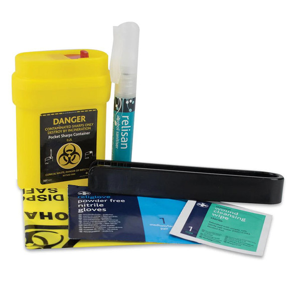 Sharps Disposal Single Use Pack - Cardboard Case