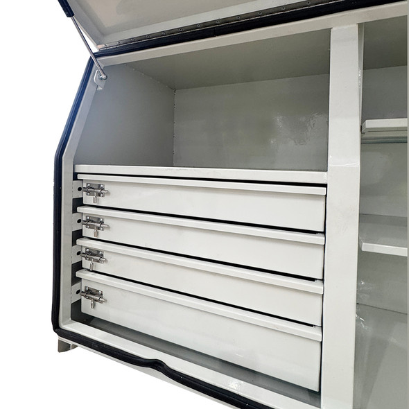 Steel Ute Tool Box with Vertical Drawers - Large