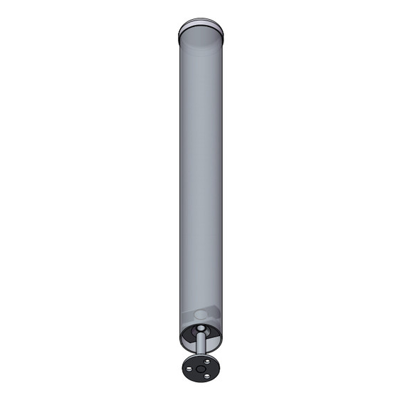 Bollard Surface Mount Concealed Base 90mm x 1000mm - White Powder Coated