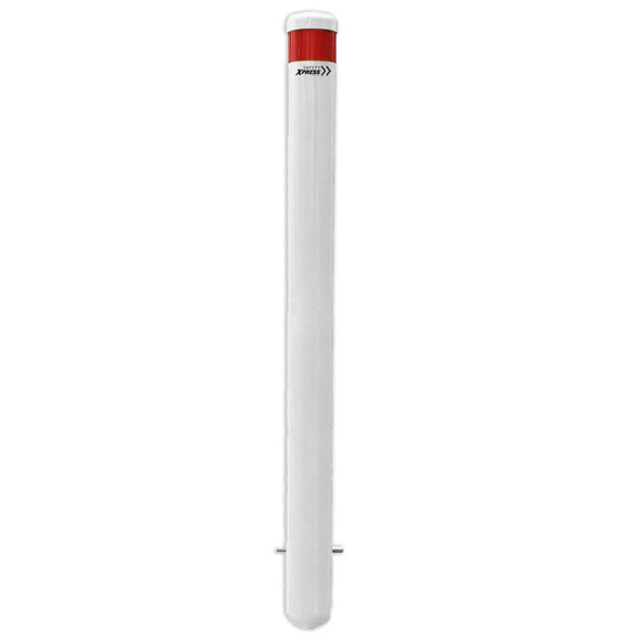 Bollard In-Ground 90mm x 1200mm - White Powder Coated