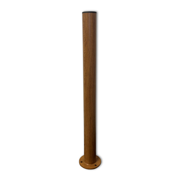 Solar Battery / EV Charger Protection Bollard - Surface Mount 76mm - Residential & Commercial Use - Timber Look
