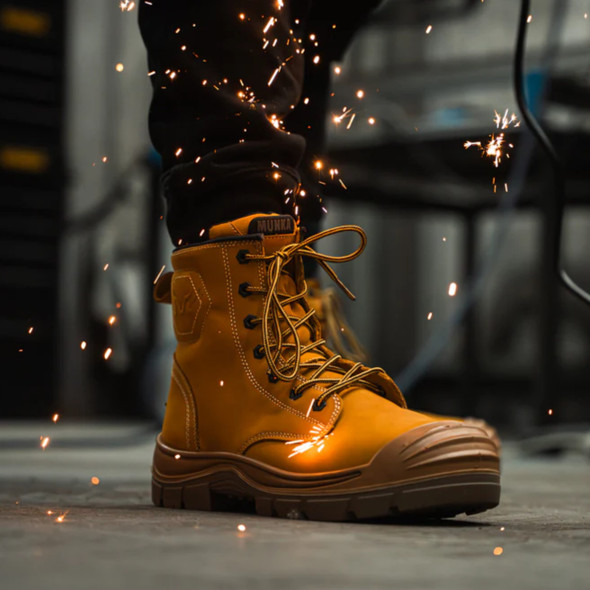 Munka Taurus Heavy Duty Safety Work Boots - Black or Wheat