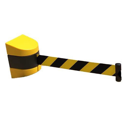 Wall Mounted Retractable Safety Barrier - 9 Metre