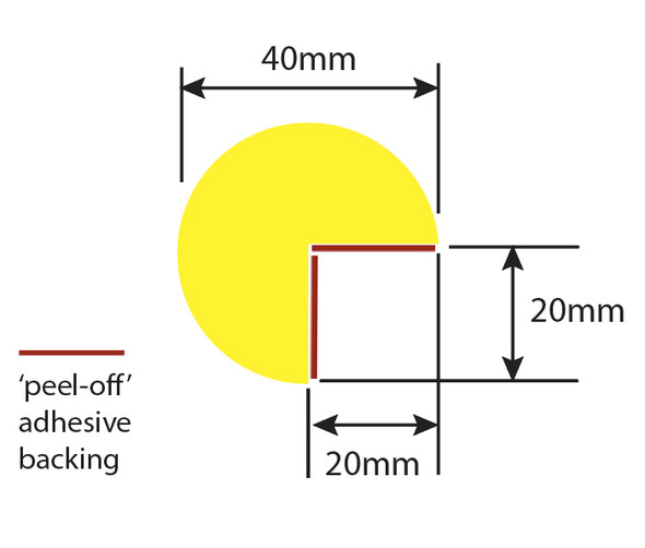 Foam Impact Protection Corner Strip - Self Adhesive Back - Cylinder with 90 degree cut