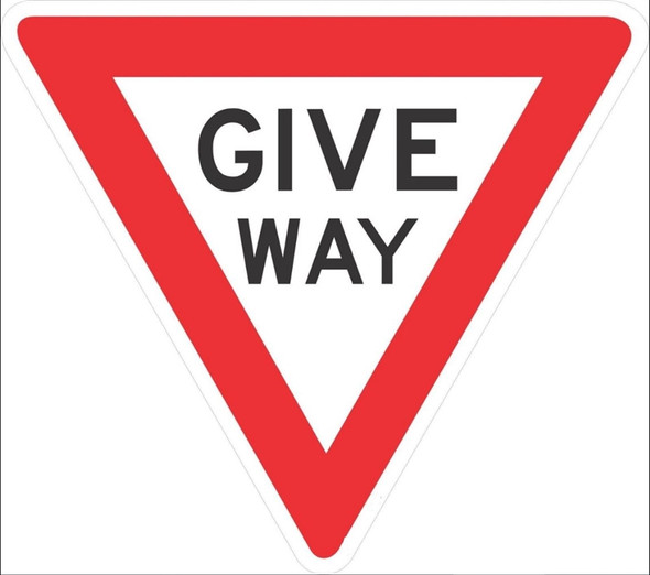 Give Way Sign (750mm) Triangular - Class 1 Reflective Aluminium