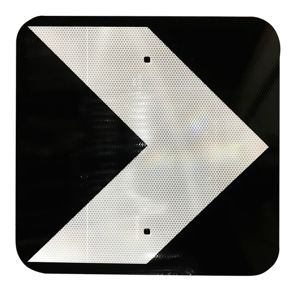 Unidirectional Hazard Marker Sign (450X450MM) - Class 1 Reflective Aluminium