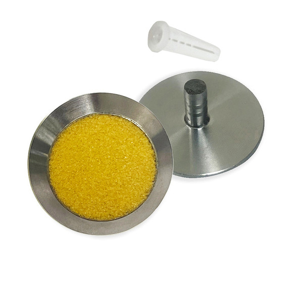 Tactile Indicator Single Studs - TGSI Stainless Steel with Yellow Carborundum insert