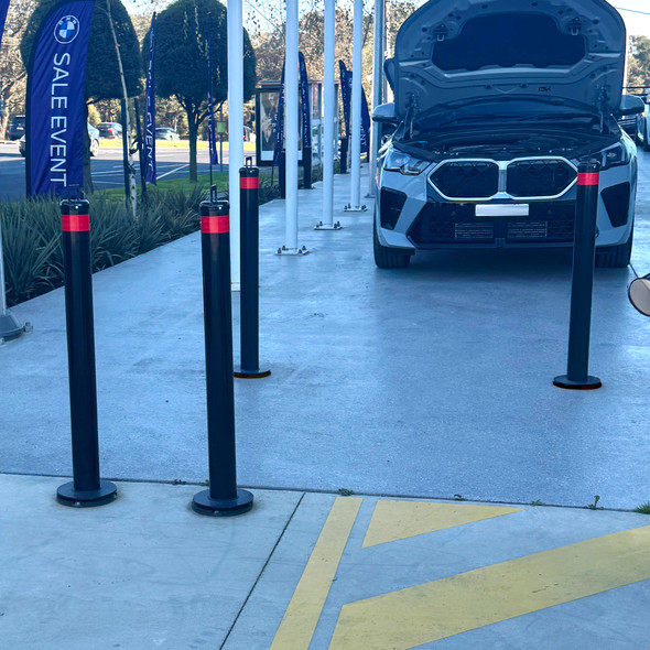 Bollard Removable 90MM Surface Mount Slider Type - Unique Lock Black