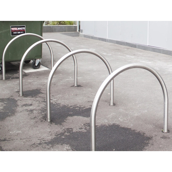 Bike Rack - 316 Grade Stainless Steel Hoop In-Ground