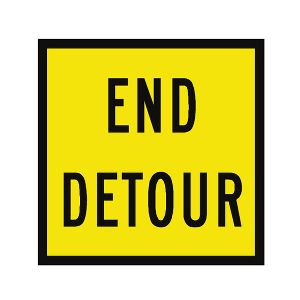 End Detour Sign - 2 Sizes - Corflute