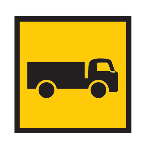 Trucks (Crossing or Entering) - Symbol (600mmx600mm) - Corflute