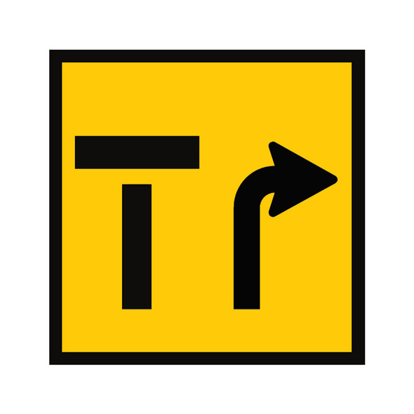 Lane Status - 2 lane - right lane only  - Symbol (600mmx600mm) - Corflute