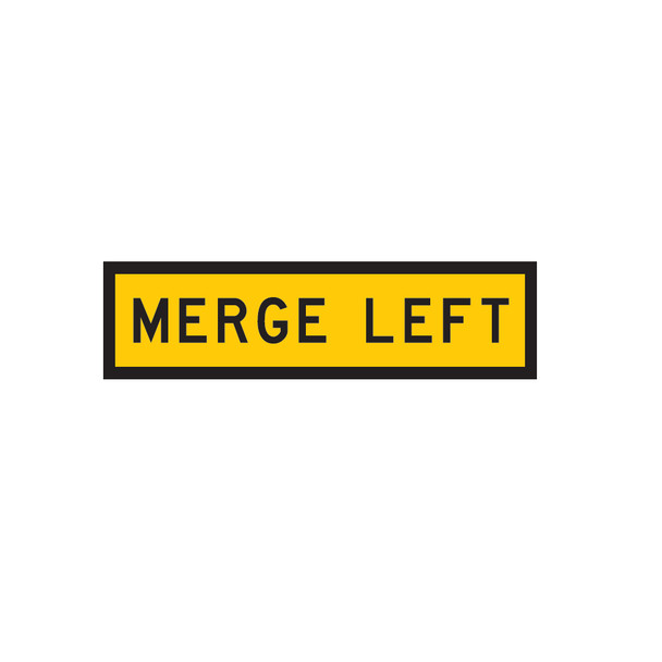 Merge Left Sign - 2 Sizes - Corflute