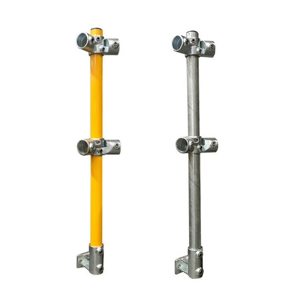 Ezyrail - Variable Horizontal Corner Stanchion w/ Rail Mount - Galvanised Or Yellow