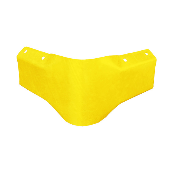 Guard Rail External Right Angle Bend - Powdercoated Safety yellow
