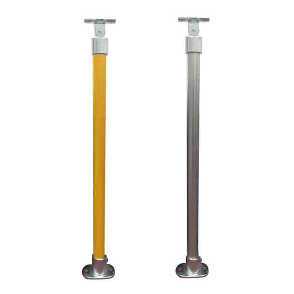 DDA Stanchion - Straight Base Plate - Galvanised Or Yellow