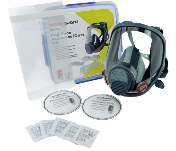 Full Face Respirator Asbestos/Dust Kit - Size Medium OR Large 