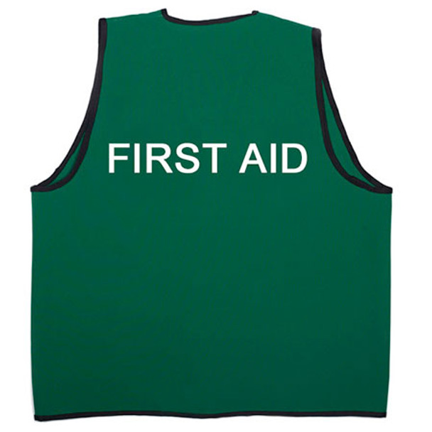 Green First Aid Safety Vest Non-Reflective