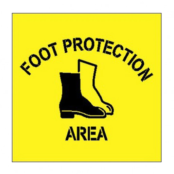Line Marking Stencil - Foot Protection Area