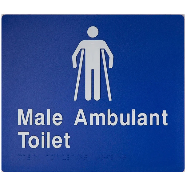 Braille Sign - Male Ambulant Toilet - 180mm x 180mm