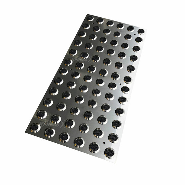 316 Stainless Steel Integrated Tactile Plate w/ Black Carborundum Insert - 300mm x 600mm