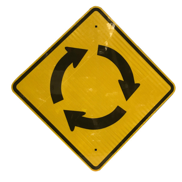 Roundabout Sign - Diamond - Class 1 Reflective Aluminium