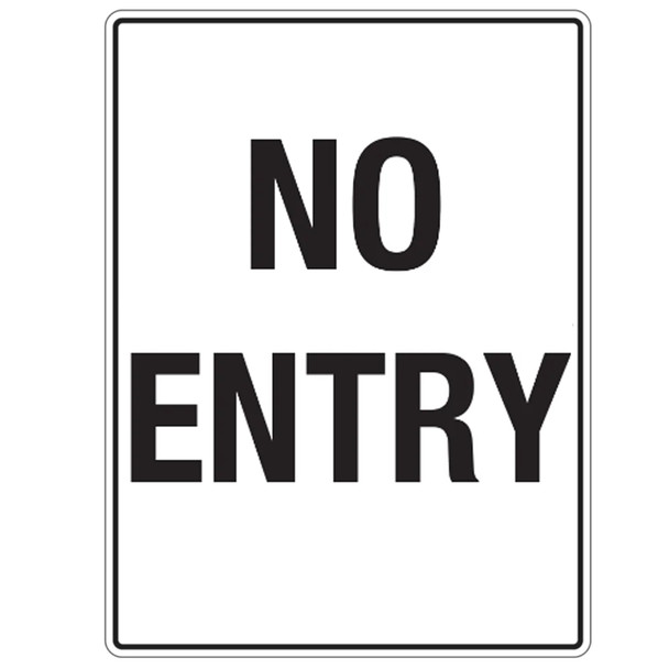 NO ENTRY Sign - Metal - 450mm x 600mm