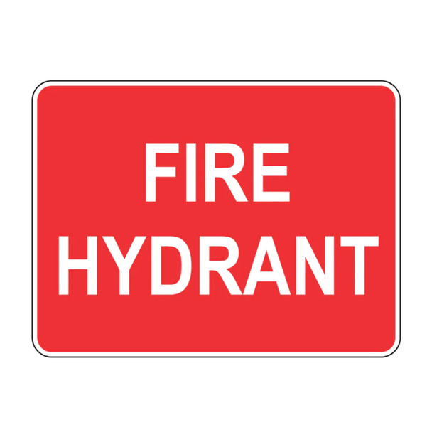 Fire Hydrant Sign - Sticker - 225mm x 300mm