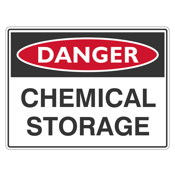 Danger sign - "CHEMICAL STORAGE" - Metal