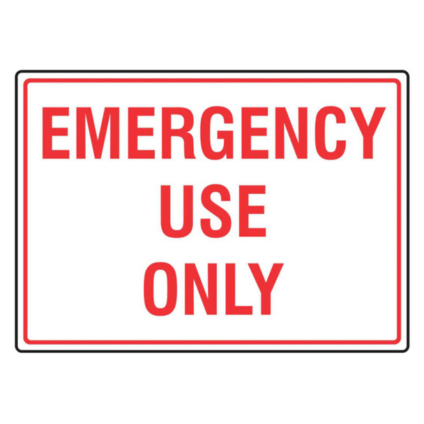 Emergency Sign - (100mm x 140mm) Emergency Use Only - Pack of 5