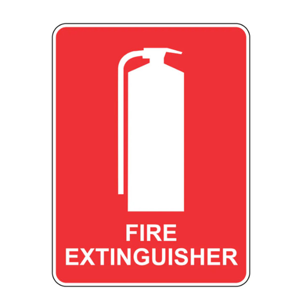 Fire Extinguisher Sign - 55 x 90mm Self Stick Vinyl