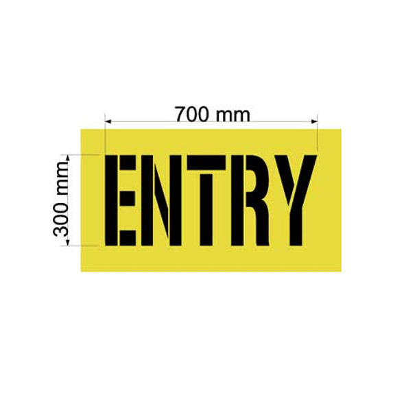 Line Marking Stencil - ENTRY - 300MM - 2mm OR 3mm Thickness